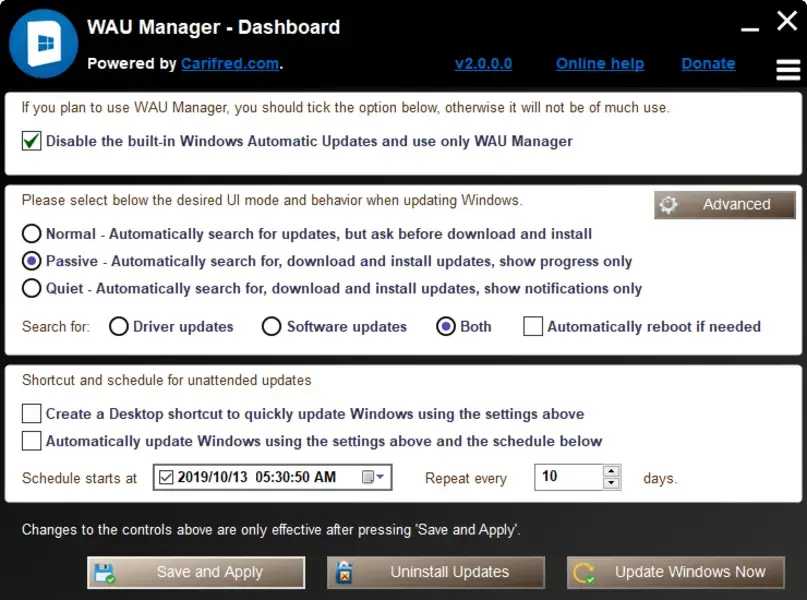 WAU Manager 3.6.1.0 Crack Free Download